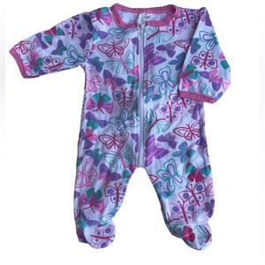 Baby onesie footie butterflies girl 6-9 months